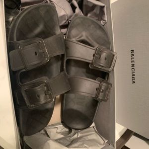 Plastic transparent grey Balenciaga sandals.